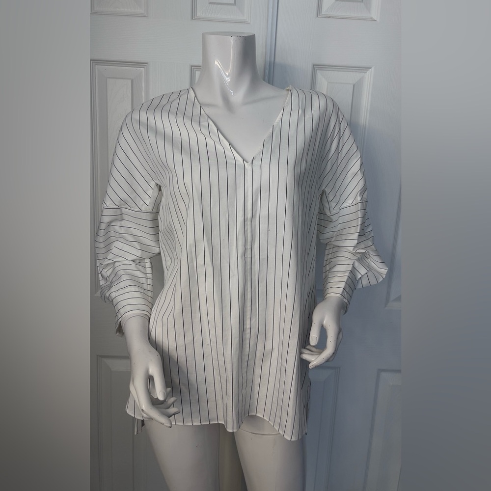 Massimo Dutti Men's Shirt with Black Stripes